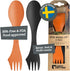 Light My Fire Spork Original 3-in-1 Camping Spoon Fork Knife Combo Reusable Travel & Camping Utensils Lunch Spork Outdoor Backpacking Hiking Picni...