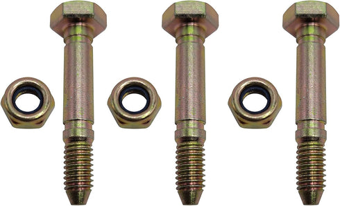 Cpartstore-Top 3-Pack 53200500 Shear Pin Bolts and Nuts Replaces Ariens 532002 03204300 51001600 510016 Snow Blowers...