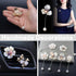 Pandahall 38pcs Pearl Rhinestone Buttons Embellishments Flatback Flower Faux Pearl Brooch Rhinestone Buttons for Jewelry Making Wedding Party Home...