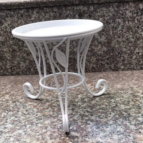 Angoily Metal Plant Stand Metal Potted Plant Stands Iron Round Flower Pot Stands Indoor Outdoor Plant Holder Support Rack for Planter Flowerpot Wh...