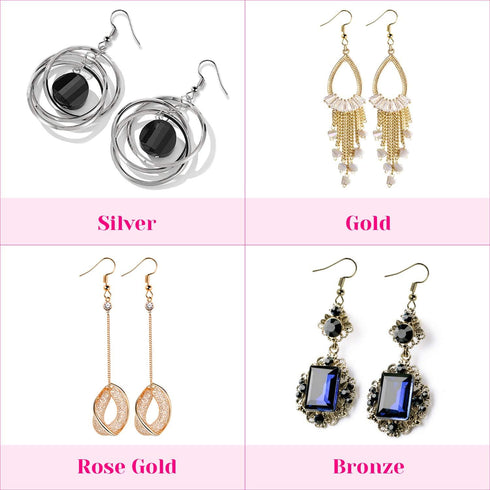 Earring Hooks for Jewelry Making, Shynek 2500Pcs Earring Making Supplies kit with Earring Hooks, Open Jump Rings, Earring Backs for Jewelry Making...
