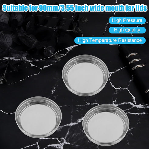 50pcs Synthetic Filter Paper Stickers, 84mm Diameter Adhesive Filter Discs 0.3 µm Wide Mouth Mason Jar Lids Filter Patch for Mushroom Cultivation...
