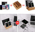 Bamboo Wood Multi-Device Desktop Dock Station Charger Holder Charging Cradle Charge Stand Compatible for iPhone 13 12 11 Pro Max XS XR X 8 7 Plus ...