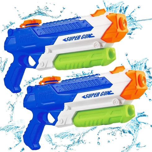 Water Guns for Kids - Summer Soaker Squirt Guns, 400CC/40ft for 3 Years Old and up Boys Girls Adults - 2 Pack Outdoor Toy for Swimming Pool Yard L...