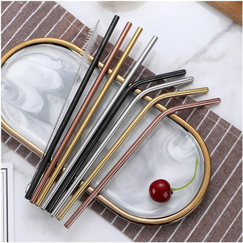 Gold Silverware Set - Portable Stainless Steel Utensils Set with Case Reusable Flatware Set For Camping Travel 7Pcs Include Chopsticks Knife Fork ...