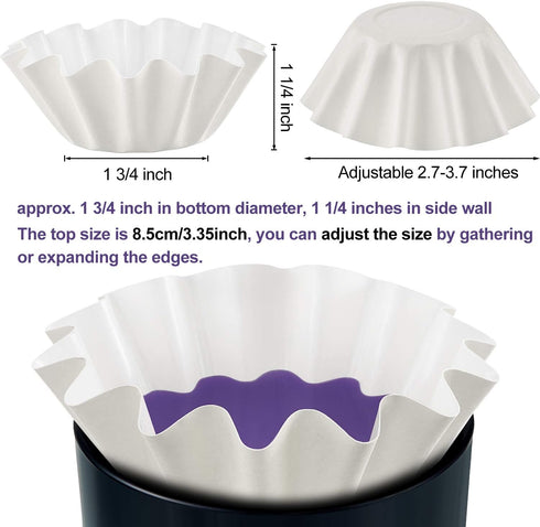 Boao Wax Melt Liners Reusable Wax Warmer Containers Leakproof Cups for Scented Candle, Paper Holders for Electric Pluggable Melter and Burner(Whit...