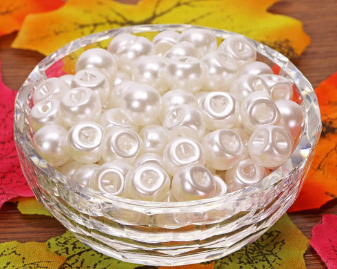 Shapenty Round Plastic Pearl Button Bulk with Hole for DIY Craft Sewing Shirt Skirt Dress Sweater Jacket Wedding Gown Costume Jewelry Gift Supply ...