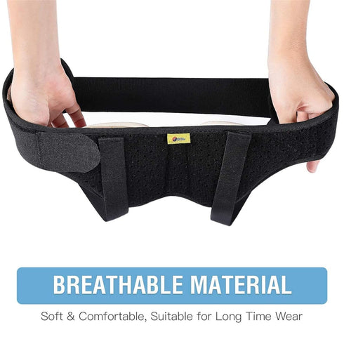 Hernia Belt for Men Hernia Support Truss for Single/Double Inguinal or Sports Hernia, Adjustable Waist Strap with 2 Removable Compression Pads Bre...