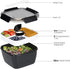 Salad Lunch Container To Go,54 OZ Salad Bowls with 3 Compartments for Salad Toppings and Snacks, Salad Bowl with Dressing Container, Built-in Reus...