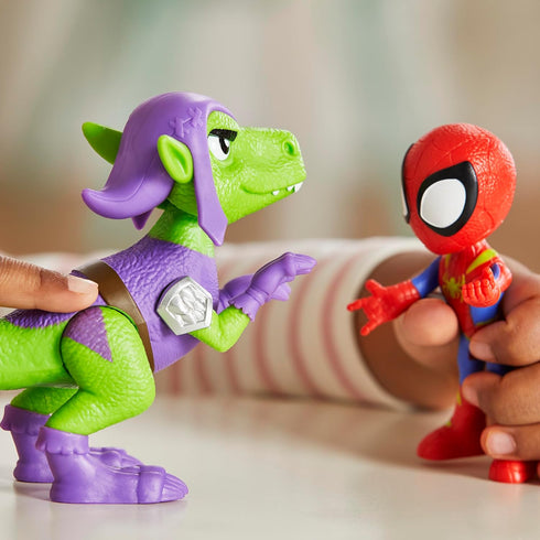 Spidey and his Amazing Friends Marvel Dino-Webs, Spidey and Goblin Raptor Action Figures Set, Super Hero Toys for Boys and Girls Ages 3 and Up...