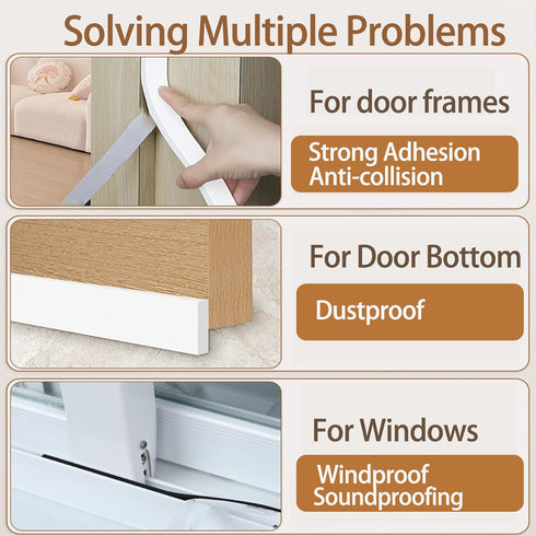 Single Sided Foam Tape - Weather Stripping for Door Window,Self-Adhesive EVA Weatherstrip Tape-Soundproof & Waterproof Insulation Strip,Door Seale...