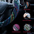 Boho Steering Wheel Cover Elastic Microfiber for Women, Universal Fit 15 inch Car SUV, Hippie Style Protector Cover, Anti-Slip, Breathable, Absorb...