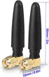 Eightwood Compact WiFi Antenna 2.4GHz 5GHz Dual Band RP-SMA Bluetooth Antennae Right Angle (2-Pack) for PC Computer Network Card Wireless Router S...