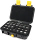CR2 CR123A Lithium Battery Organizer Case, 28 Slots, Waterproof Hard Case for CR17345/CR16340/CR18350, Explosionproof Batteries Storage Holder for...