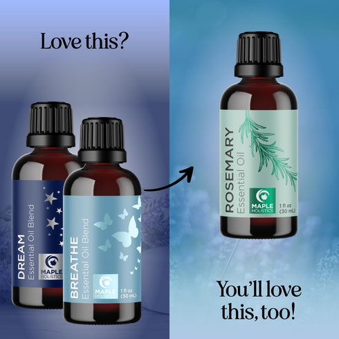 Aromatherapy Essential Oil Blends for Diffusers - Diffuser Essential Oil Set with Dream Essential Oil Blend and Breathe Essential Oil Blend - 100%...