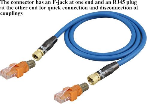 F Internal Thread to RJ45 External Thread coaxial to Ethernet Adapter,Suitable for Most line Testers,line Finders, and Other Testing Equipment(4-P...