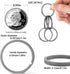 TISUR Titanium Key Rings, Side-Pushing Keyrings, Heavy Duty Split Ring,Large Key Chain Rings for Car Keys, Carabiner, Dog Tag...