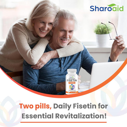 1500mg Fisetin Supplements - Powerful Absorption with Liposomal Delivery,98% Pure Fisetin,Polyphenol Antioxidant for Healthy Aging,Non-GMO - 1 Bot...