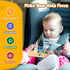 montessori toddler busy board, baby wooden busy board with 8 LED light switches, sensory toys light switch toys travel toys for 1+ year old baby a...