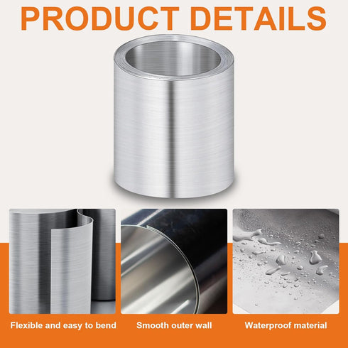 4'' x 20' Aluminum Flashing Roll - Roof Flashing, 0.2mm Thickness Aluminum Roof Panels, Metal Roof Flashing for Sealing Windows Doors, Shed Weathe...