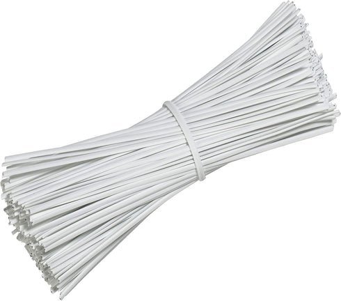 SumDirect 1000pcs 4 Inch Twist Ties - Reusable White Plastic Coated Cable Wire Ties for Bags, Bread,Household and Office...