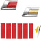 Compatible with Bowtie Logo Wrap Stickers Cut-Your-Own Emblem Overlay DIY Decals for Chevy 6PCS Red...