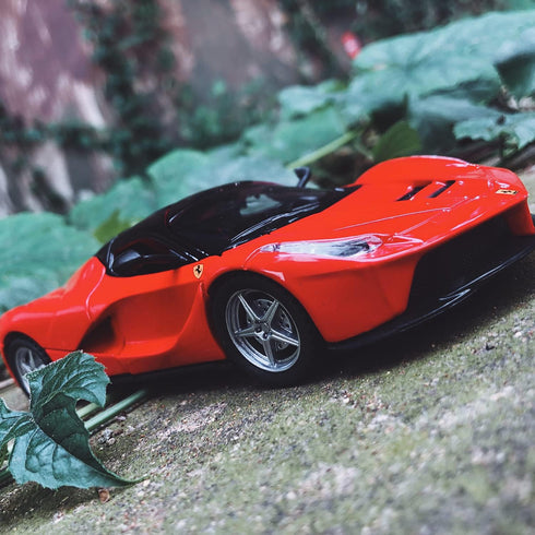 BDTCTK Compatible for 1:32 Ferrari Car Model Pull Back Car with Sound and Light for Kids Boy Girl, Metal Body Door Opened Red...