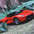 BDTCTK Compatible for 1:32 Ferrari Car Model Pull Back Car with Sound and Light for Kids Boy Girl, Metal Body Door Opened Red...