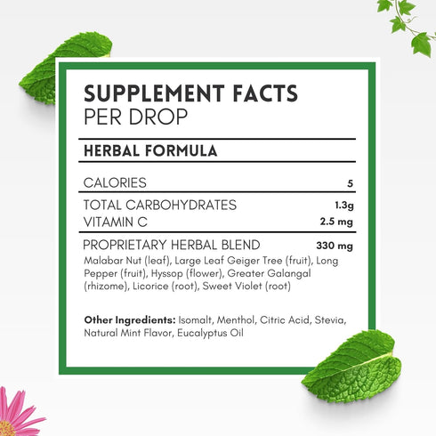 HERBION Naturals Cough Drops, Sugar Free with Stevia, Dietary Supplement, Soothes Cough, for Adults & Children Over 6 Years, 18 Count, Mint, Pack ...