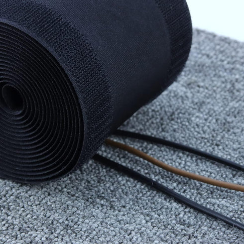 2 Pcs Black Floor Cord Cover for Office Carpet Wire Cover Under Desk Cable Grip Strip Management Hold Cords in Place for Power Cords Audio Cables ...