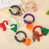 Silicone Teething Ring Toy, Baby Teether Toys with Rattles, BPA Free Sensory Chew Toys for Babies 3-6-12 Months to Soothe Sore Gums, Great Shower,...