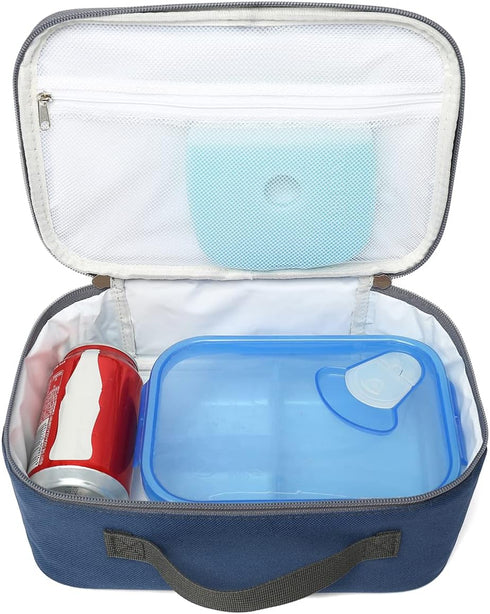 FlowFly Kids Lunch box Insulated Soft Bag Mini Cooler Back to School Thermal Meal Tote Kit for Girls, Boys,Cyan...