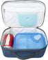 FlowFly Kids Lunch box Insulated Soft Bag Mini Cooler Back to School Thermal Meal Tote Kit for Girls, Boys,Cyan...