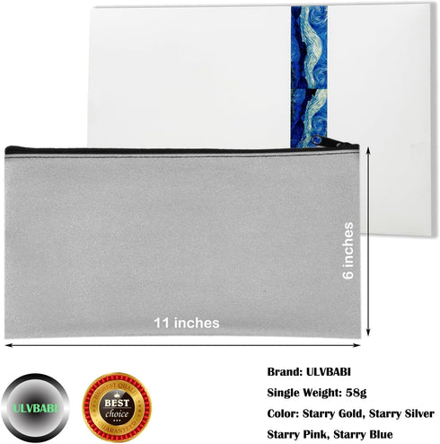 4 Pcs Bank Deposit Money Bag with Zipper, 11 x 6 Inch PU Leather Cash Money Pouch Leatherette Zippered Coin Bag Utility Check Wallet Cosmetic Tool...