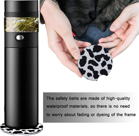 ZYNQACC 10 Pack Cow Print Car Accessories for Women & Girls, Fluffy Plush Cow Steering Wheel Cover Universal 15 inch Cute Car Interior Decor...