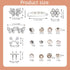 ZZXLLRO 51Pcs Pant Waist Tightener, Butterfly Jeans Buttons for Loose Jeans, Adjustable & Detachable Crystal Pants Clips for Waist, No Sew Button ...