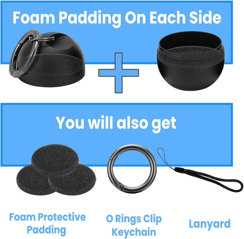 Jewelry Ring Holder Keychain,Portable Travel Sports Ring Keeper Case,Mini Small Versatile Carrying Display Storage Organizer Box With Key Chain...