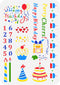 FINGERINSPIRE Happy Birthday Painting Stencil 8.3x11.7inch Number 0-9 Birthday Themed Drawing Template DIY Craft Plastic Hollow Out Stencils for P...