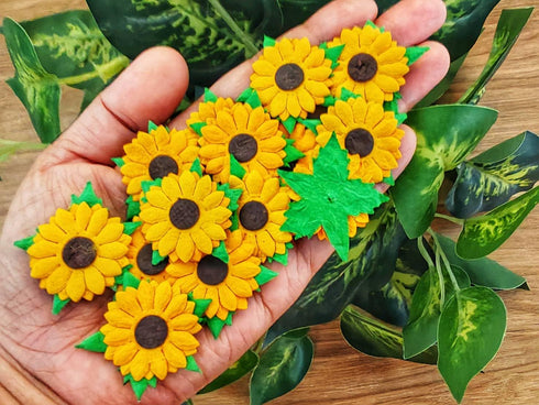 Handmade Mulberry Paper Flowers for Scrapbooking Embellishment Wedding Supply Accessory DIY Crafts Project, Artificial Mini Paper Flower (Yellow S...