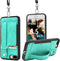 TOOVREN Upgraded iPhone 7 Plus Wallet Case, iPhone 8 Plus Wallet Case with Card Holder Perfect for Travel, Daily use, Work Aqua...