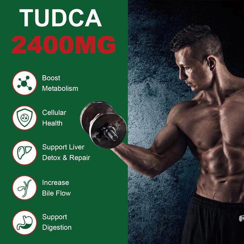 TUDCA Supplements 2400MG, Bile Salts Complex for Liver Detox & Gallbladder Cleanse, Anti-Aging for Men and Women, Digestive Health 60 Capsules...