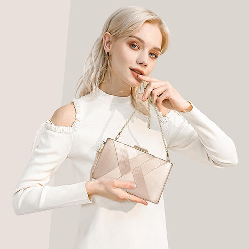 Larcenciel Women's Evening Handbags, Elegant Tassel Satin Clutch Purses, Ladies Chain bags for Wedding Cocktail Prom Party...