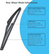Rear Window Wiper Arm & Blade Replacement for Jeep Renegade 2015-2021 Rear Windshield Wiper Arm & Blade, Factory OE Style Rear Window Wiper Arm Bl...