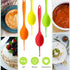 Shappy 4 Pieces Silicone Mixing Spoon Spatula Scrapers for Cooking, 10.6 Inch Heat Resistant Large Non Stick Basting Utensil for Mixing, Baking, S...