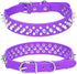 Spiked Dog Collar, Mushrooms Rivet Studded Adjustable Pu Leather Pet Collars for Cats Puppy Dogs (M, Purple)...