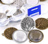 Glarks 40Pcs 25mm Antique Bronze Silver Color Round Tree Bezel Pendant Trays with Bright Glass Cabochon Dome Tiles for Bracelet Necklace Crafting ...