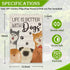 Life is Better with Dogs Husky Shiba Inu Garden Flag, 12 x 18 Inch Double Sided Holiday Yard Outdoor Farmhouse Flag, Garden Flag with Dog, Dog Lov...