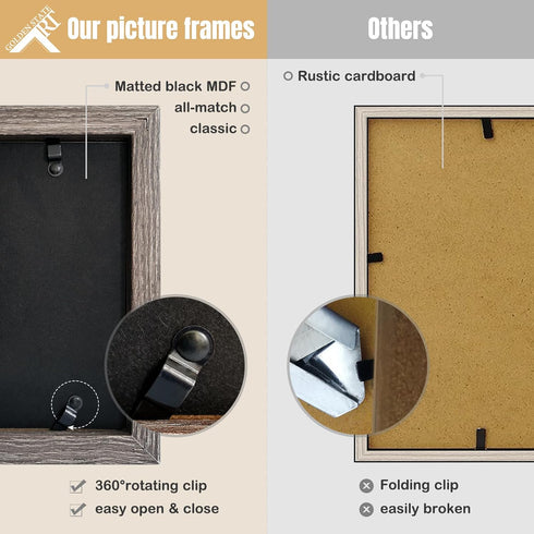 Golden State Art, 4x6 Double Picture Frame Vertical Hinged Photo Frame 2 Opening Folding Family Frames Collage, with Real Glass (4x6, Beige, 1-Pac...