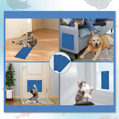 kathson 6 Pcs Cat Nail File Scratcher,Cats Scratch Stickyback Sandpaper Replacement Dog Nail Paw Scratch Pad with Hanging Hole Nail Files Scratchi...