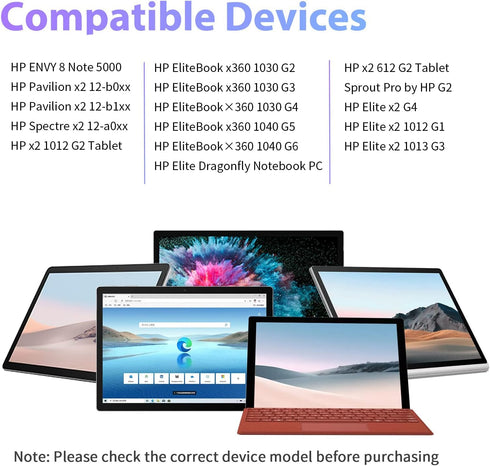 Active Pen G3 for HP Elite x2 1013 G3, HP EliteBook x360 G2/G3/G4, HP ProBook G1/G2, HP Elite Laptop Pen for HP T4Z24AA 1FH00AA 4KL69AA...
